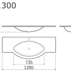 Praustuvas VISPOOL L-1300 129x52