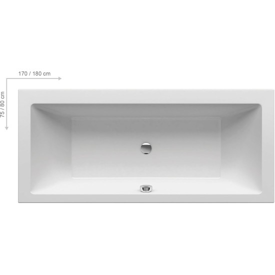 Akrilinė vonia Ravak Formy 01 Slim, 180 x 80 sniego baltumo