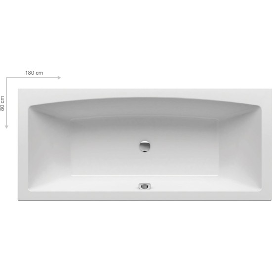 Akrilinė vonia Ravak Formy 02 Slim, 180 x 80 sniego baltumo