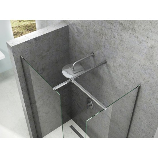 Montavimo rinkinys dušo kabinoms ir sienelėms Ravak Brilliant ir Walk-In, W SET, Uni T spoj (bright alu)