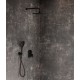 Stacionari dušo galva Ravak ABS, 983.20 kvadratine juoda, 250 mm
