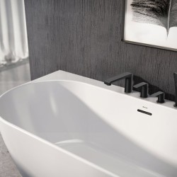 Įmontuojamas keturių dalių vonios krašto maišytuvas Ravak Flat, FL 026.20 juoda