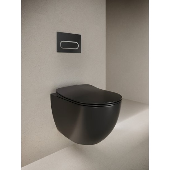 Pakabinamas WC Ravak, Uni Chrome RimOff juodas