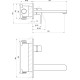 Įmontuojamas praustuvo maišytuvas Ravak Chrome, CR 019.20BL.O1, juodas