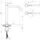 Praustuvo maišytuvas Ravak Espirit, 341 mm, ES 015.20BLM Black Matt
