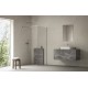 Dušo kabina Walk-In Air Wall, 90, Walk-In Air Wall 90 juodas+Transparent
