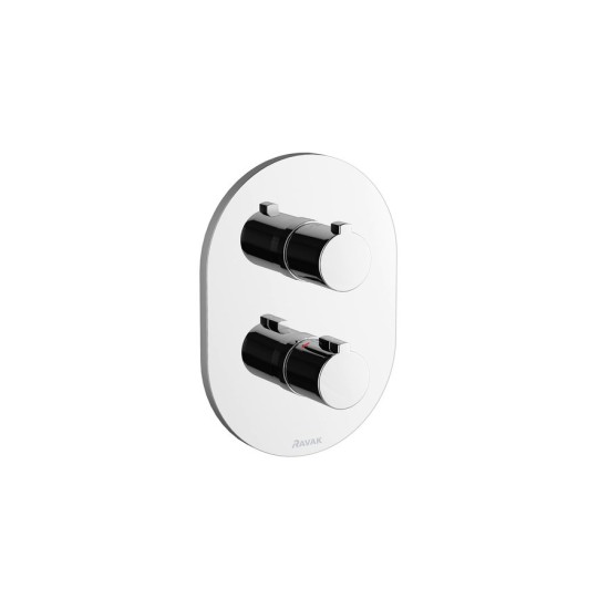 Termostatinis potinkinis maišytuvas Ravak Chrome, voniai/dušui CR 063.00, su jungikliu, chromas