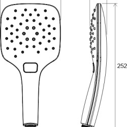 Dušo galvutė Ravak Air, 1 funkcija (balta, 120 mm) 959.10