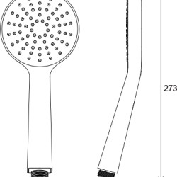 Dušo galvutė Ravak Flat, S 1 funkcijos, 100 mm, 960.00