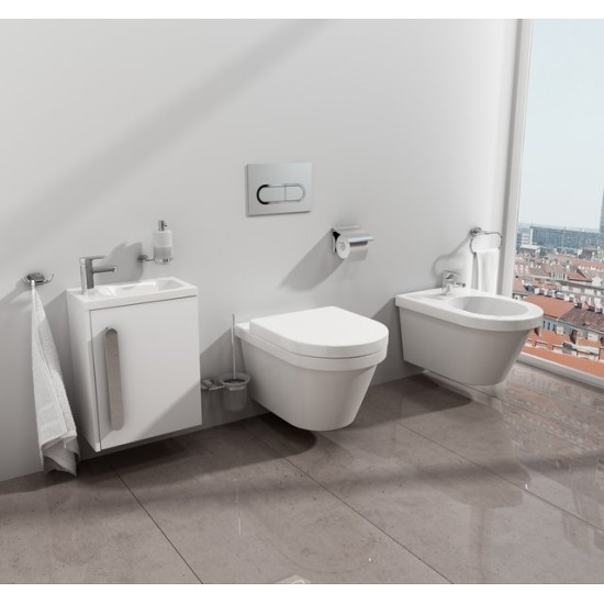 WC klavišas Ravak, Chrome baltas